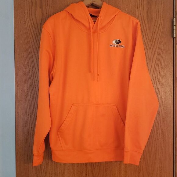 Very Nice Mossy Oak Neon Orange Pullover Hoodie Sz M - Picture 1 of 10